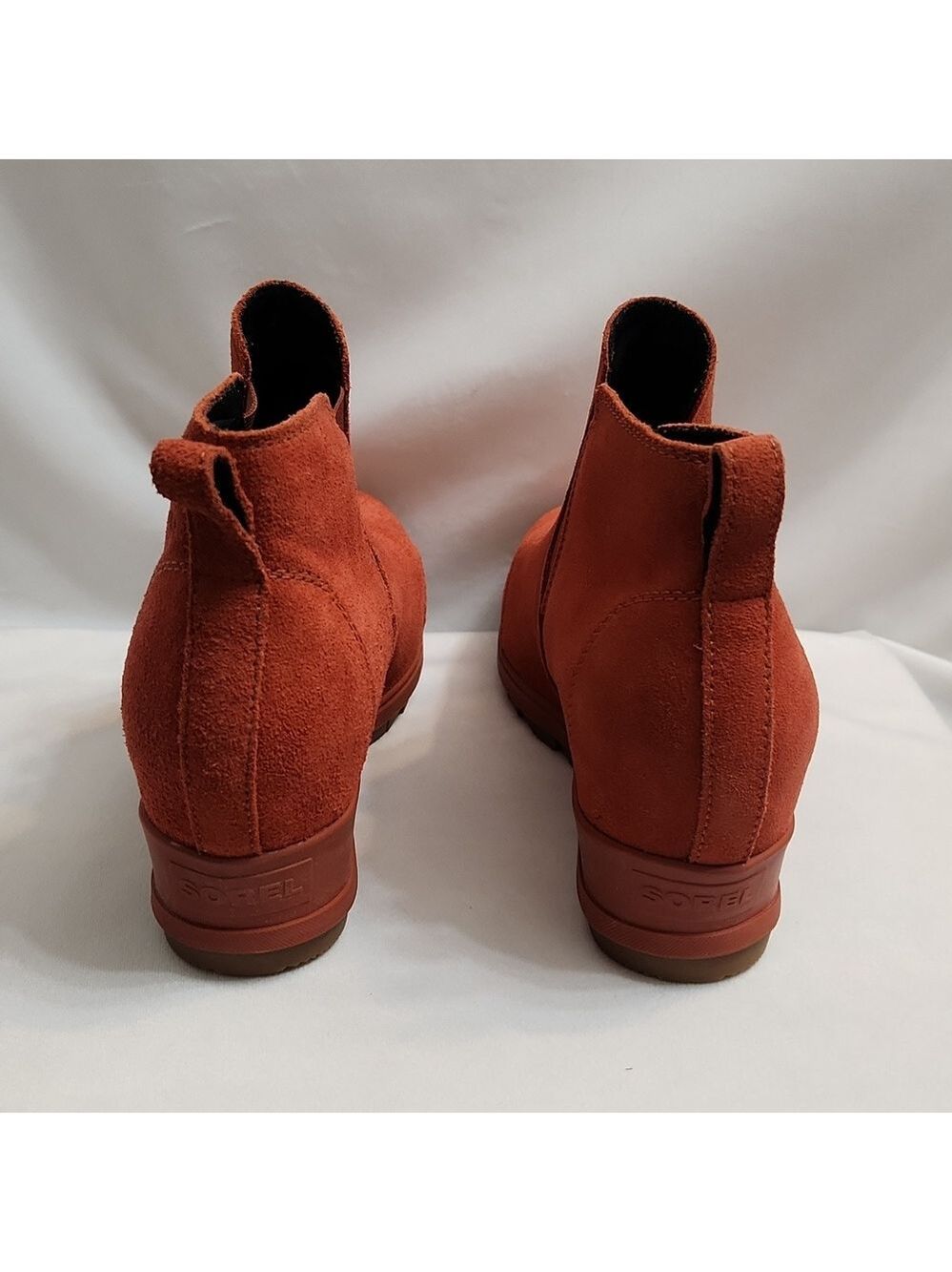 Sorel Evie Pull-on Suede Waterproof Orange  Ankle Boots (W Size 9) - Picture 8 of 15